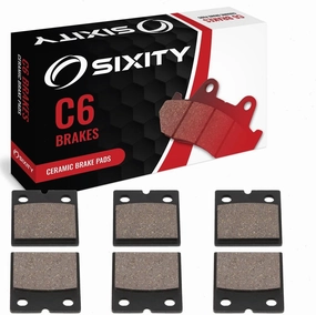 Sixity C6 Front Rear Ceramic Brake Pads compatible with Laverda RGS 1000 1983 Complete Set