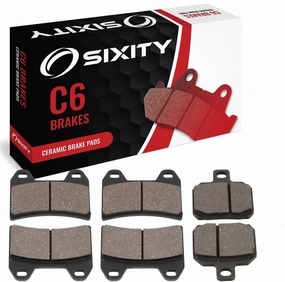 Sixity C6 Front Rear Ceramic Brake Pads compatible with MV Agusta Brutale 800 Brembo Calipers 2012-2014 Complete Set