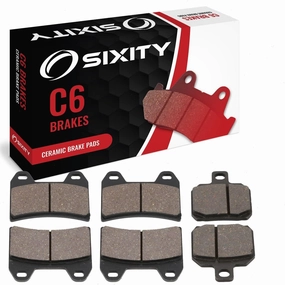 Sixity C6 Front Rear Ceramic Brake Pads compatible with MV Agusta F3 675 Brembo Calipers 2012-2014 Complete Set