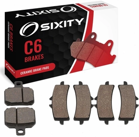 Sixity C6 Front Rear Ceramic Brake Pads compatible with MV Agusta F3 800 Serie Ore Brembo Calipers 2013-2014 Complete Set