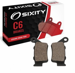 Sixity C6 Rear Ceramic Brake Pads compatible with Husqvarna TE610 45mm Marzocchi forks 60mm Caliper Mount Centers 2002-2003 Complete Set