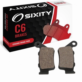Sixity C6 Rear Ceramic Brake Pads compatible with KTM 640 Duke II Jet Black Yellow Adrenalin Orange 2003-2006 Complete Set