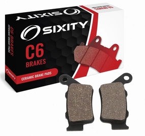 Sixity C6 Rear Ceramic Brake Pads compatible with KTM 690 Duke 4 pad caliper 2008-2011 Complete Set