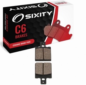 Sixity C6 Rear Ceramic Brake Pads compatible with Laverda Alpino 500 Montjuic 1976 Complete Set