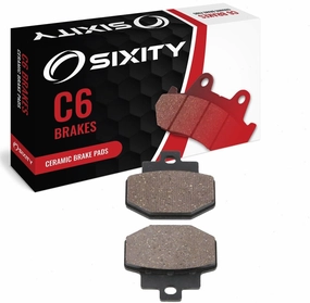 Sixity C6 Rear Ceramic Brake Pads compatible with Vespa GT200 L Grimeca Caliper 2008 Complete Set