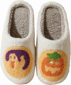 Slippers for Womens Mens Cut Retro Plush Soft Memory Foam House Shoes
