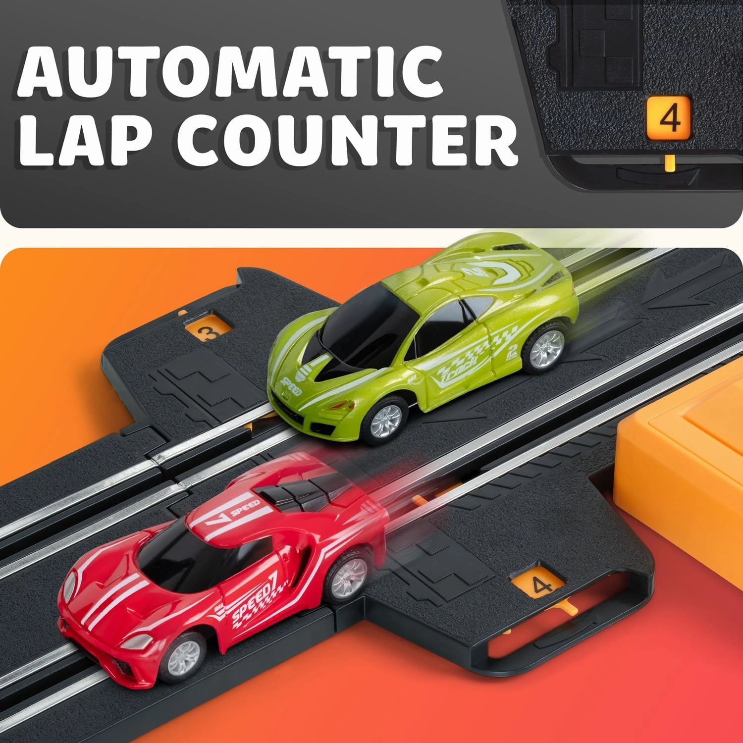 Slot Car Race Track Sets, Race Tracks for Kids Ages 4-8, Remote Control Car for Toddlers 1-3, Toy Car Racetrack for Boys & Girls, Master Set