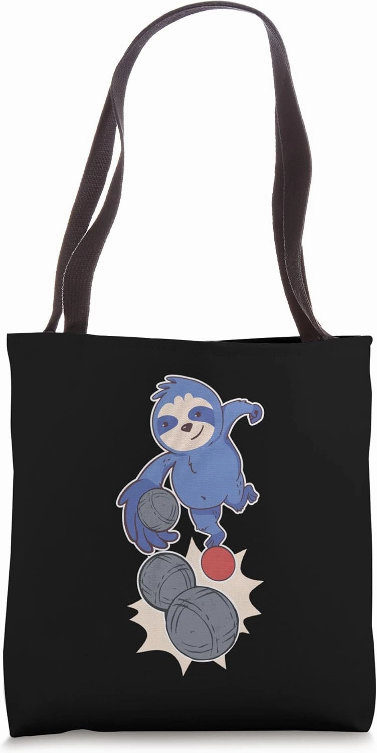 Sloth bouler throws boule balls Petanque Boule Tote Bag