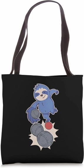 Sloth bouler throws boule balls Petanque Boule Tote Bag
