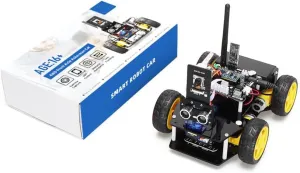 Smart Antenna Robot Car Kit, Robot RC Smart Car DIY Kit to Build for Adults Coding Robot Electric Motor Robotic Science Kit, Electronic Programming Car Coding Kit Gifts Ornament
