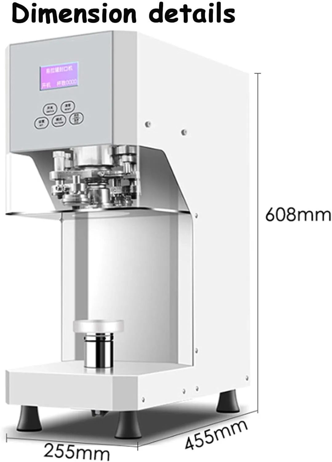 Smart Can Sealing Machine, Semi-Automatic Cup Sealer Machine Poly Bag Heat Sealer Sealing Machine 5.5cm Caliber Sealing Equipment (White)