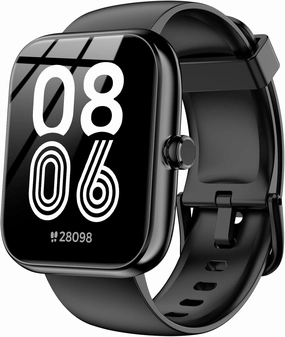 Smart Watch with Alexa Built-in, 1.83" HD Touchscreen, Bluetooth Call/Make Calls, IP68 Waterproof Fitness Tracker with 120  Sport Modes, 24/7 Heart Rate & Sleep Monitor for iOS/Android (Black)