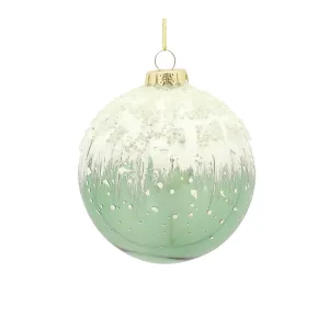Snow Green Glass Ball Ornament-Onion