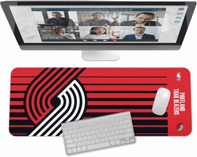 SOAR NBA Multifunctional Desk Mat for Desktop, (31.5"x12") - Ultra Soft Fabric with Non-Slip Rubber Backer - Water Resistant & Durable Nylon Stitching