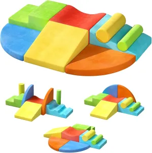 Soft Climbing Toys for Toddlers, 8-Piece Foam Climbing Block Set, Colorful Play Gym for Child Development, Enhances Motor Skills & Color Coordination, Safe Indoor Fun