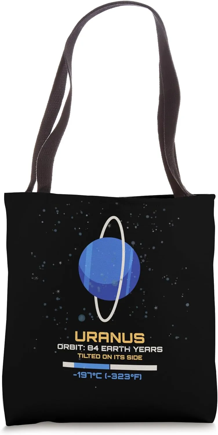 Solar System Planets Uranus Astronomy and Space Graphics Tote Bag