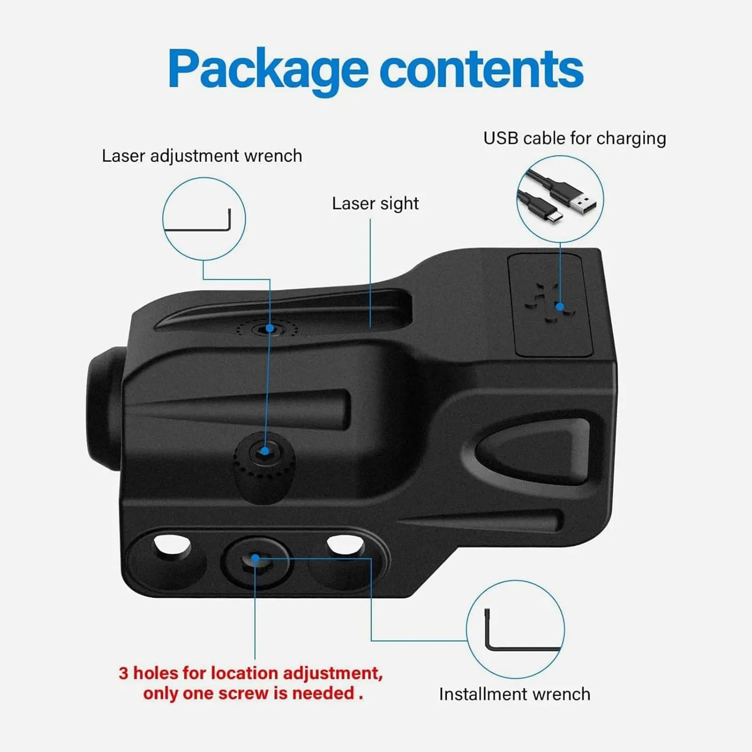 SOLOFISH Picatinny/MLOK Mounted Green/Red/Blue Laser Sight, Magnetic Rechargeable, (Laser Output is <5mW, Class IIIA)