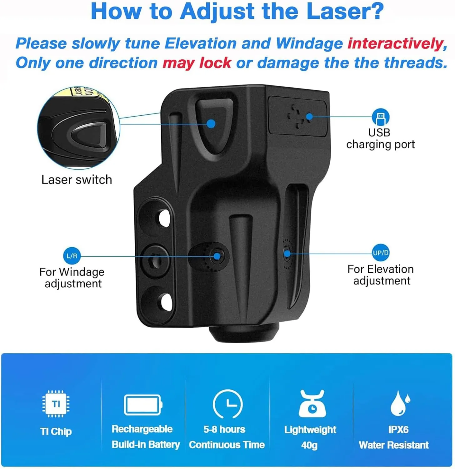 SOLOFISH Picatinny/MLOK Mounted Green/Red/Blue Laser Sight, Magnetic Rechargeable, (Laser Output is <5mW, Class IIIA)