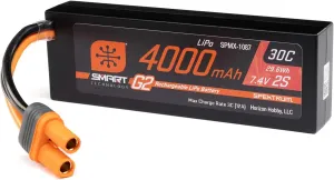 Spektrum Accessories 7.4V 4000mAh 2S 30C Smart LiPo G2 Hard Case: IC5, SPMX-1087
