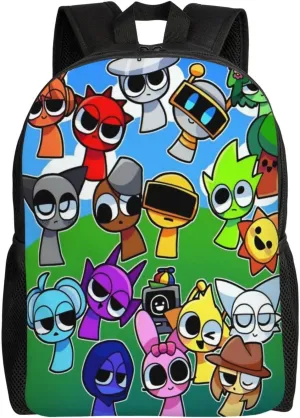 Sprunki Backpack, Oxford Cloth Travel Backpack, Sturdy And Durable