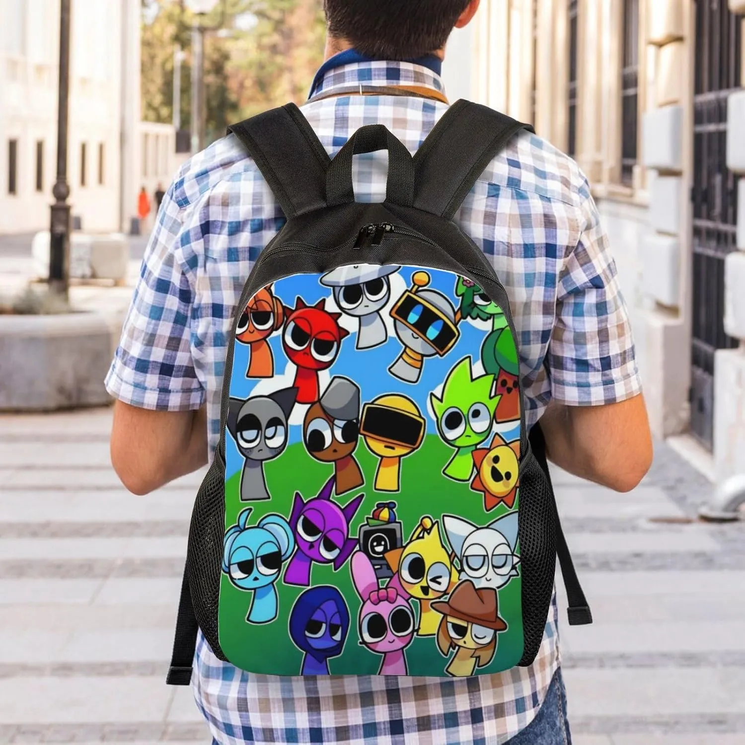 Sprunki Backpack, Oxford Cloth Travel Backpack, Sturdy And Durable