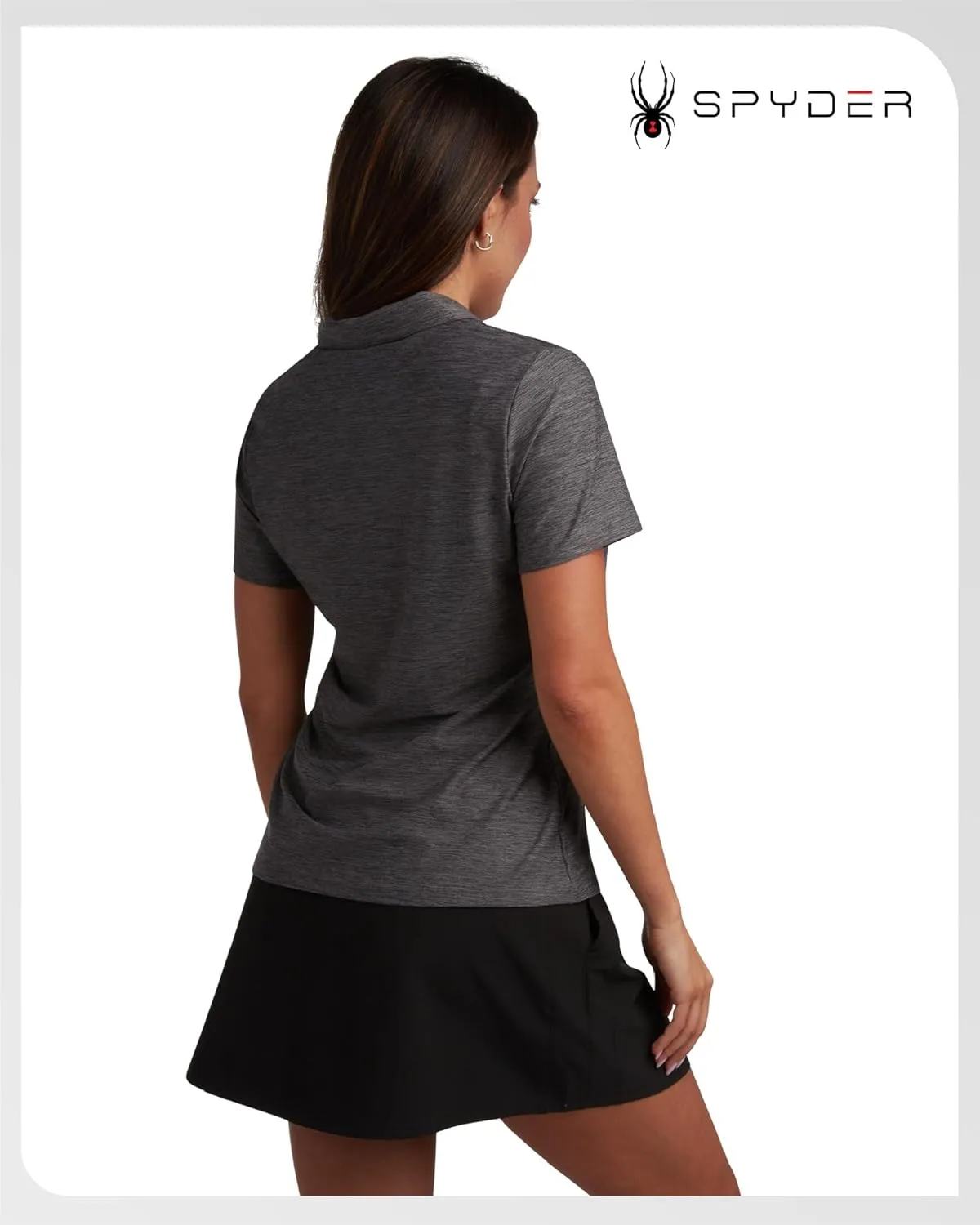 Spyder Womens Golf Shirt - Lightweight Moisture Wicking 4-Button Polo Shirts for Women with UPF 30  Sun Protection for Sports