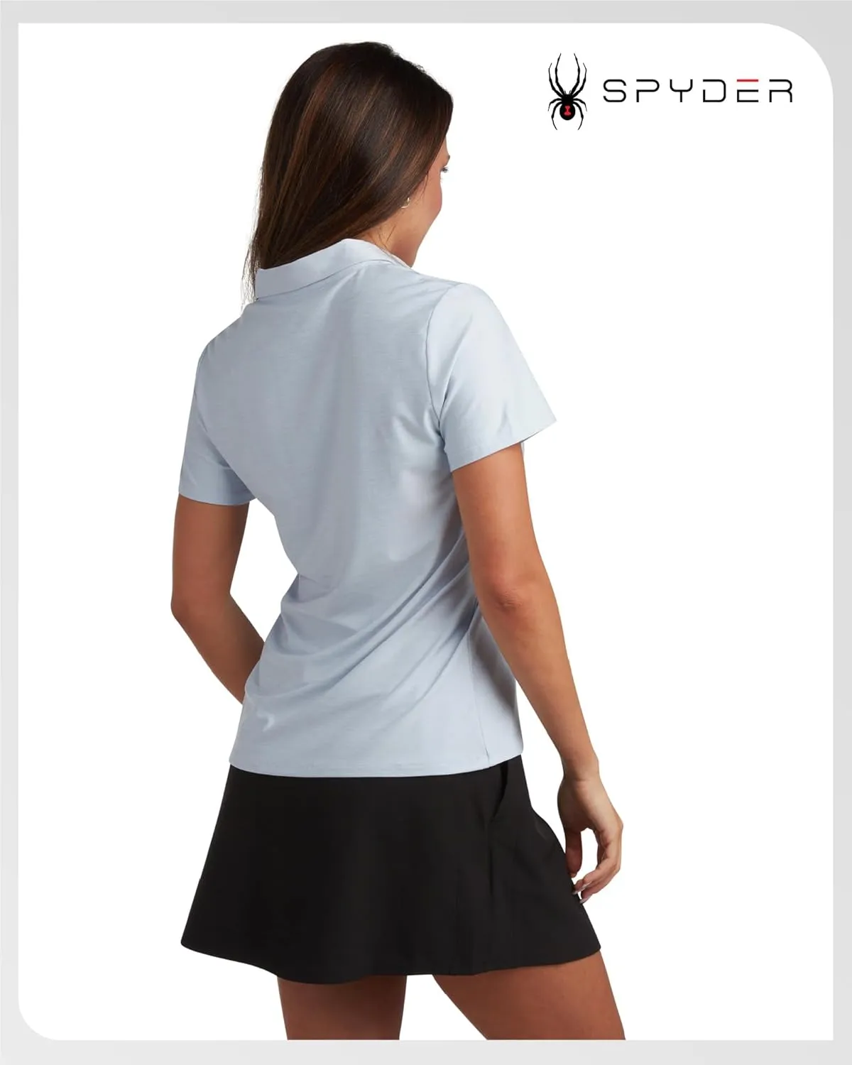 Spyder Womens Golf Shirt - Lightweight Moisture Wicking 4-Button Polo Shirts for Women with UPF 30  Sun Protection for Sports
