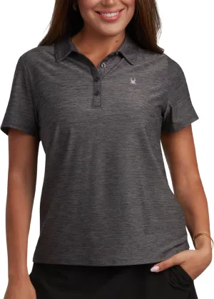 Spyder Womens Golf Shirt - Lightweight Moisture Wicking 4-Button Polo Shirts for Women with UPF 30  Sun Protection for Sports