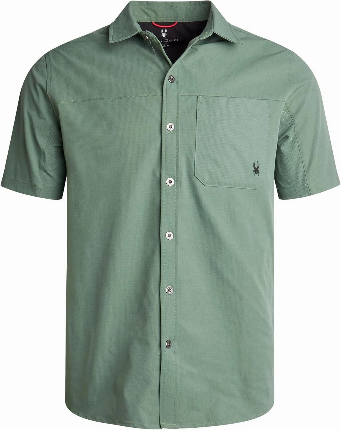 Spyder Mens Short Sleeve Button Down Shirts - Lightweight Stretch Ripstop Collared Wrinkle Free Dress Shirts for Men (S-XL)