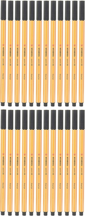 STABILO Point 88 Pens black no. 46 [PACK OF 24 ]