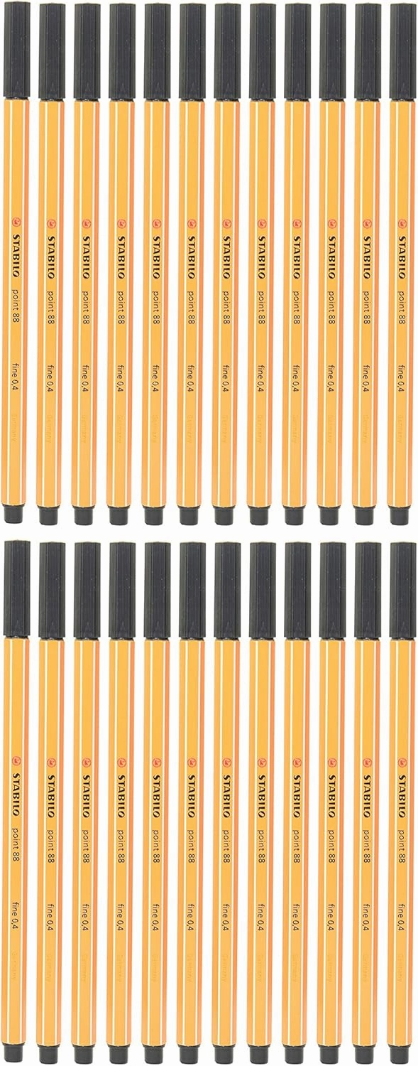STABILO Point 88 Pens black no. 46 [PACK OF 24 ]