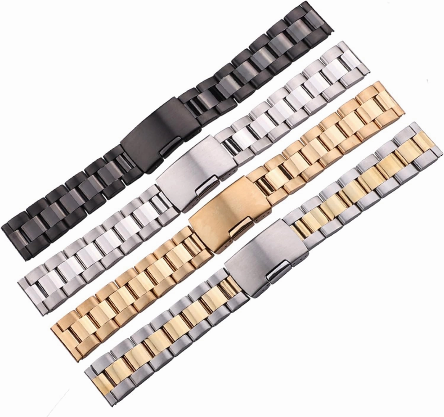 Stainless Steel Strap Metal Replacement Watchbands 18mm 20mm 22mm 24mm Men Woman Universal Quick Change Bracelet