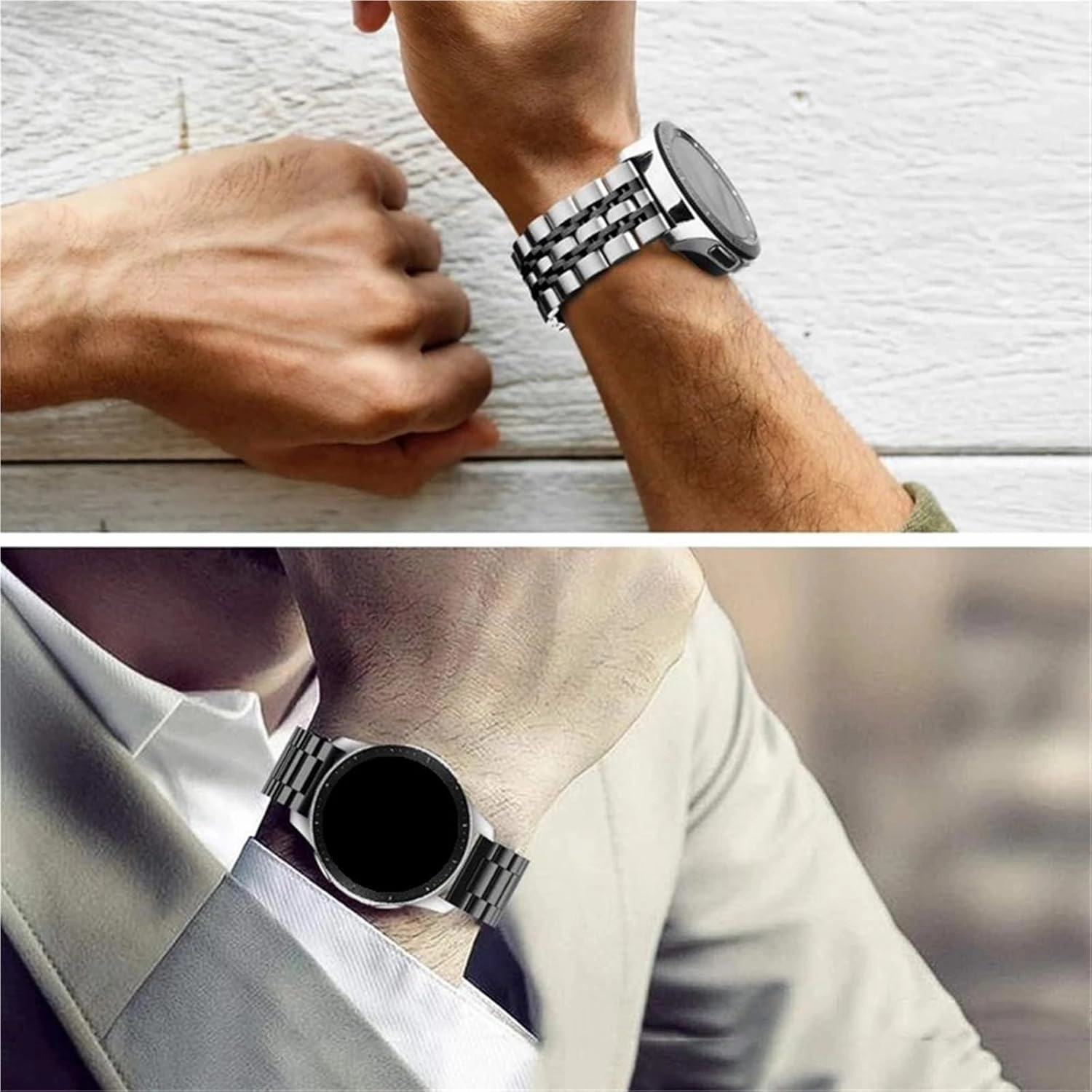 Stainless Steel Watch Strap Metal Replacement Watchbands 22mm 20mm Men Woman Universal Bracelet