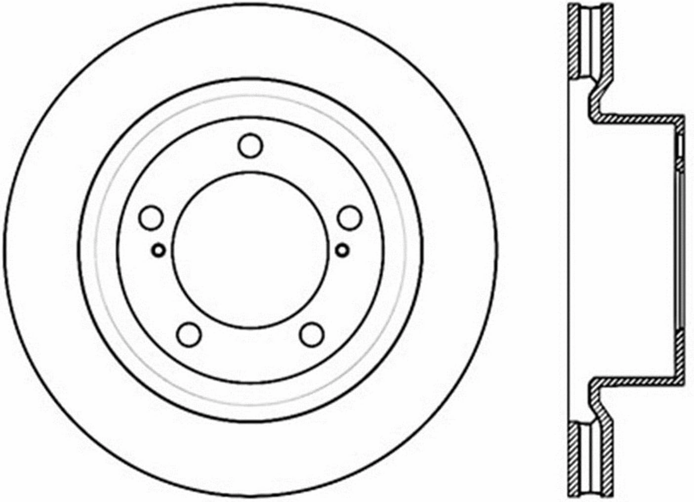 StopTech 127.44156R Sport Front Right Drilled/Slotted Disc Brake Rotor - Fits Select Toyota Land Cruiser, Sequoia and Tundra Vehicles
