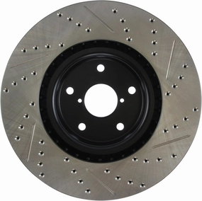 StopTech 127.47022R Sport Front Right Drilled/Slotted Disc Brake Rotor - Fits Select Subaru Impreza and WRX STI Vehicles
