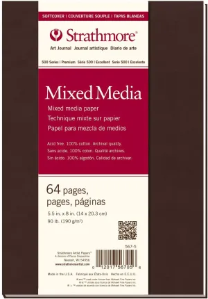 Strathmore (567-5 500 Series Softcover Mixed Media Art Journal, 5.5"x8", 32 Sheets