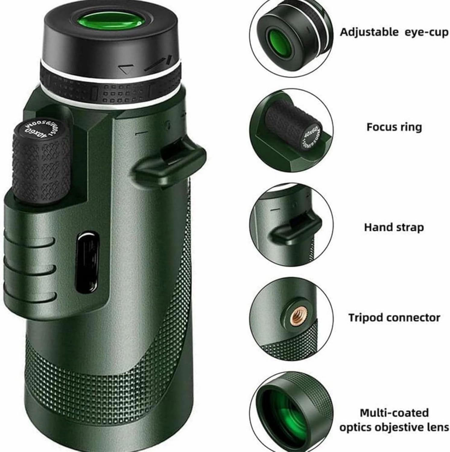 Stscope360 Monocular, Stethoscope 360 Monocular Set High Powered, 80x100 Monoculars, Waterproof HD Monoculars for Bird Watching, Stargazing & Travel (Black, Normal)