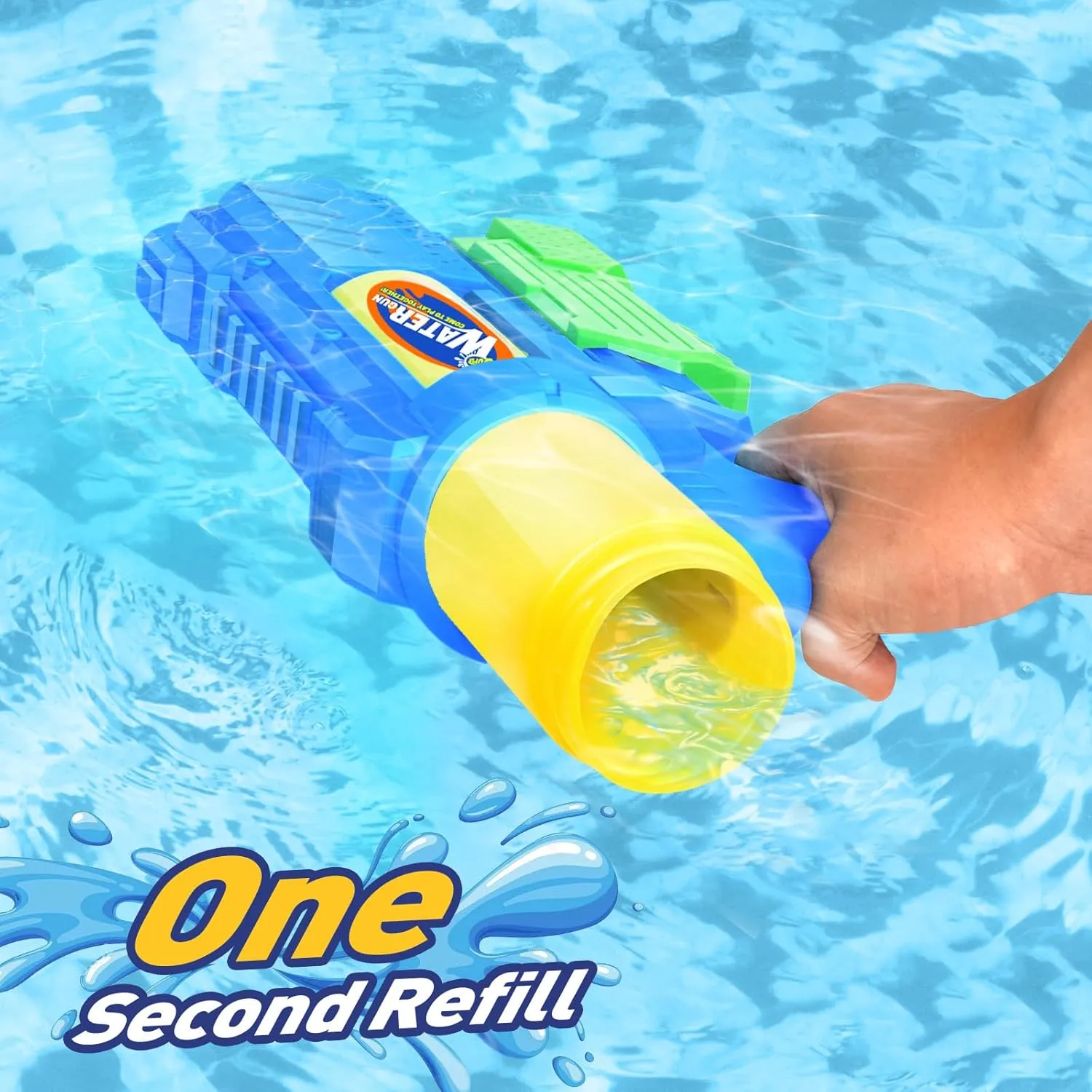 Super Water Gun for Kids Adults: 2 Pack - 1200CC Water Toy Gun Super Water Squirt Blaster Soaker Long Range High Capacity Swimming Pool Beach Outdoor Summer Fun Party Games, Gifts for Boys and Girls