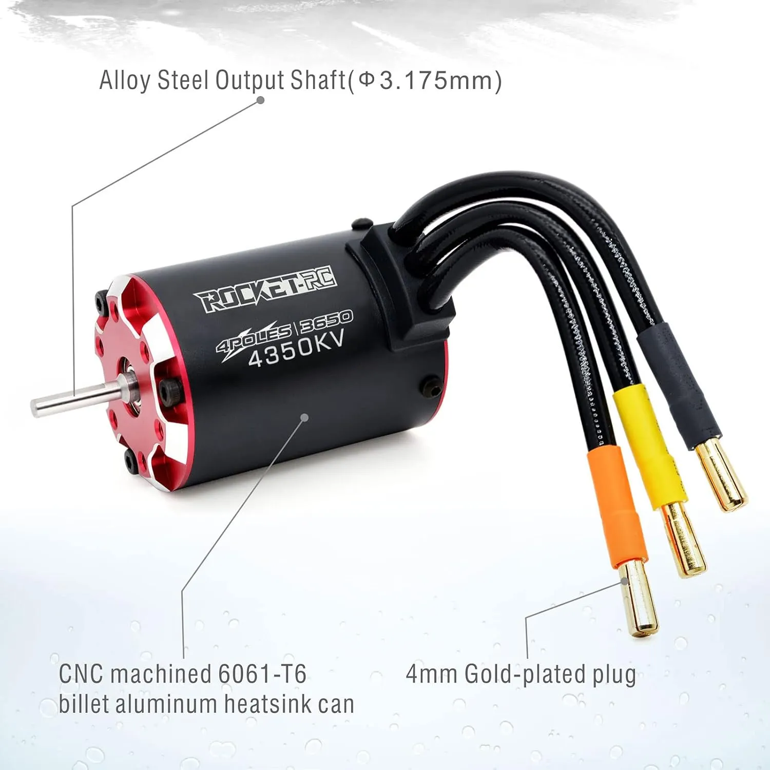 Surpass Hobyy 3650 4350kv Brushless Motor with Waterproof Smart 60A ESC for 1/10 Remote Control Car