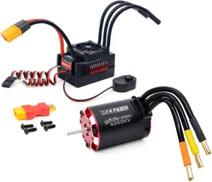 Surpass Hobyy 3650 4350kv Brushless Motor with Waterproof Smart 60A ESC for 1/10 Remote Control Car