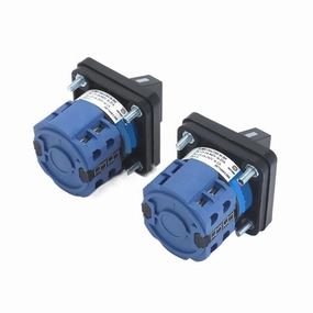 SZW26/LW26-20 64X64 mm 48X48 mm Panel Mount 20A 660V 2 Phase 8 Screws Power Knob Selection Cam Rotary Changeover Switch(0-4.2 01234 48X48mm)