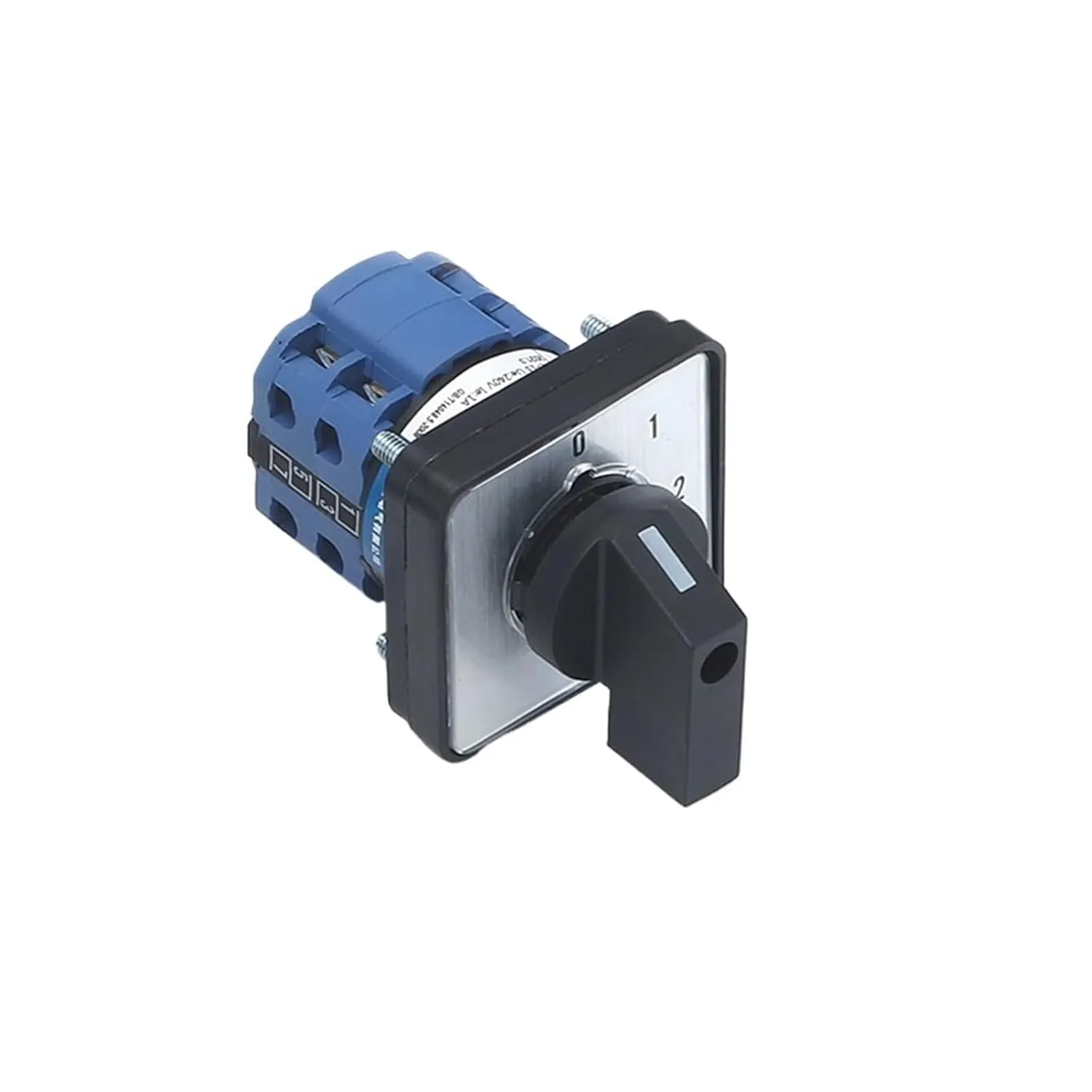 SZW26/LW26-20 64X64 mm 48X48 mm Panel Mount 20A 660V 2 Phase 8 Screws Power Knob Selection Cam Rotary Changeover Switch(D202.2 1 0 2 48X48mm)