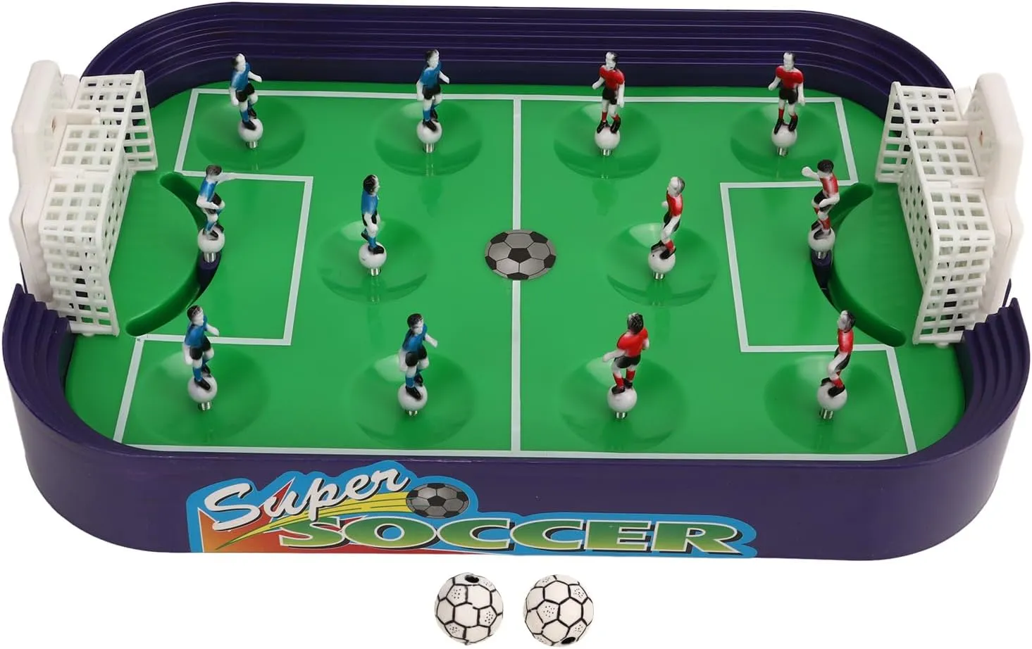 Tabletop Soccer Game Mini Board Interactive Play Set Compact Design Easy Assembly with Multifunction Shot Setup for Kids Gatherings