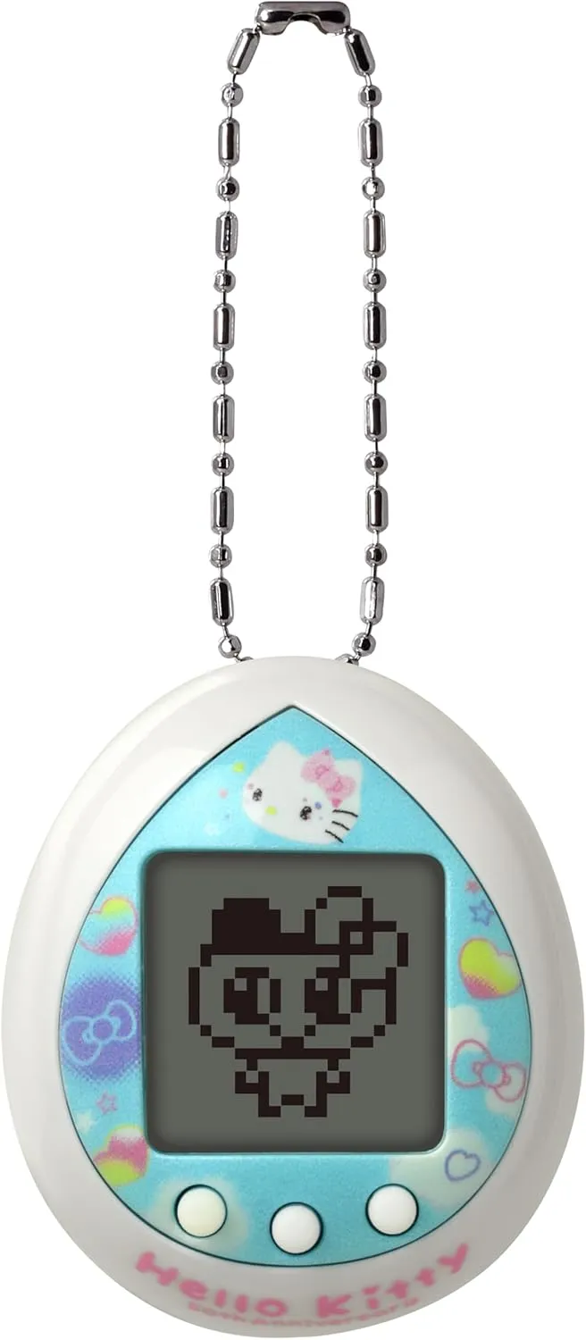 TAMAGOTCHI Bandai Hello Kitty (Blue) 50th Anniversary Special Edition (90166) | Collectible Virtual Pet | Theme Games, Exclusive Accessories and Memorial Design, 90167
