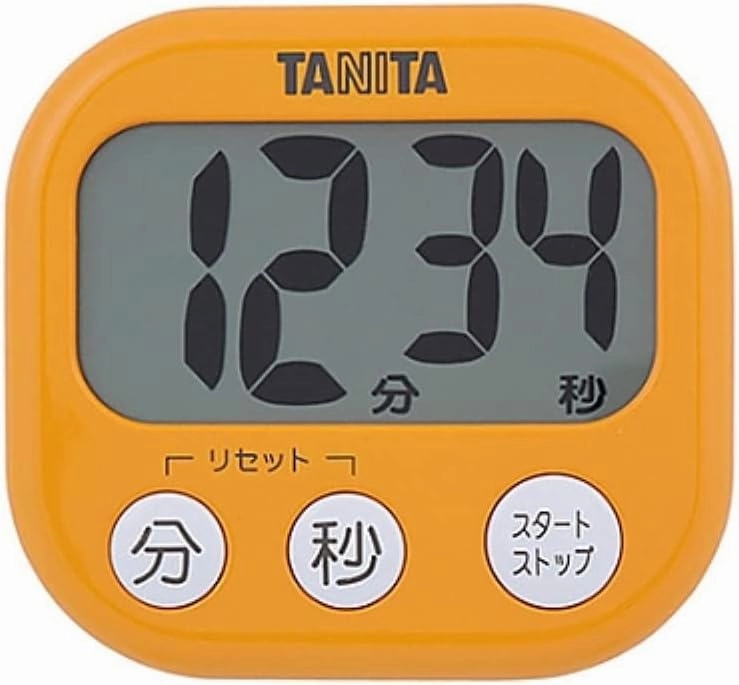 Tanita TD-384 OR Kitchen Study Learning Timer with Magnet, Loud Volume, Large Screen, 100 Minutes, White