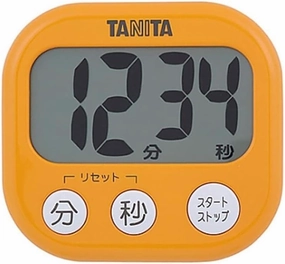 Tanita TD-384 OR Kitchen Study Learning Timer with Magnet, Loud Volume, Large Screen, 100 Minutes, White