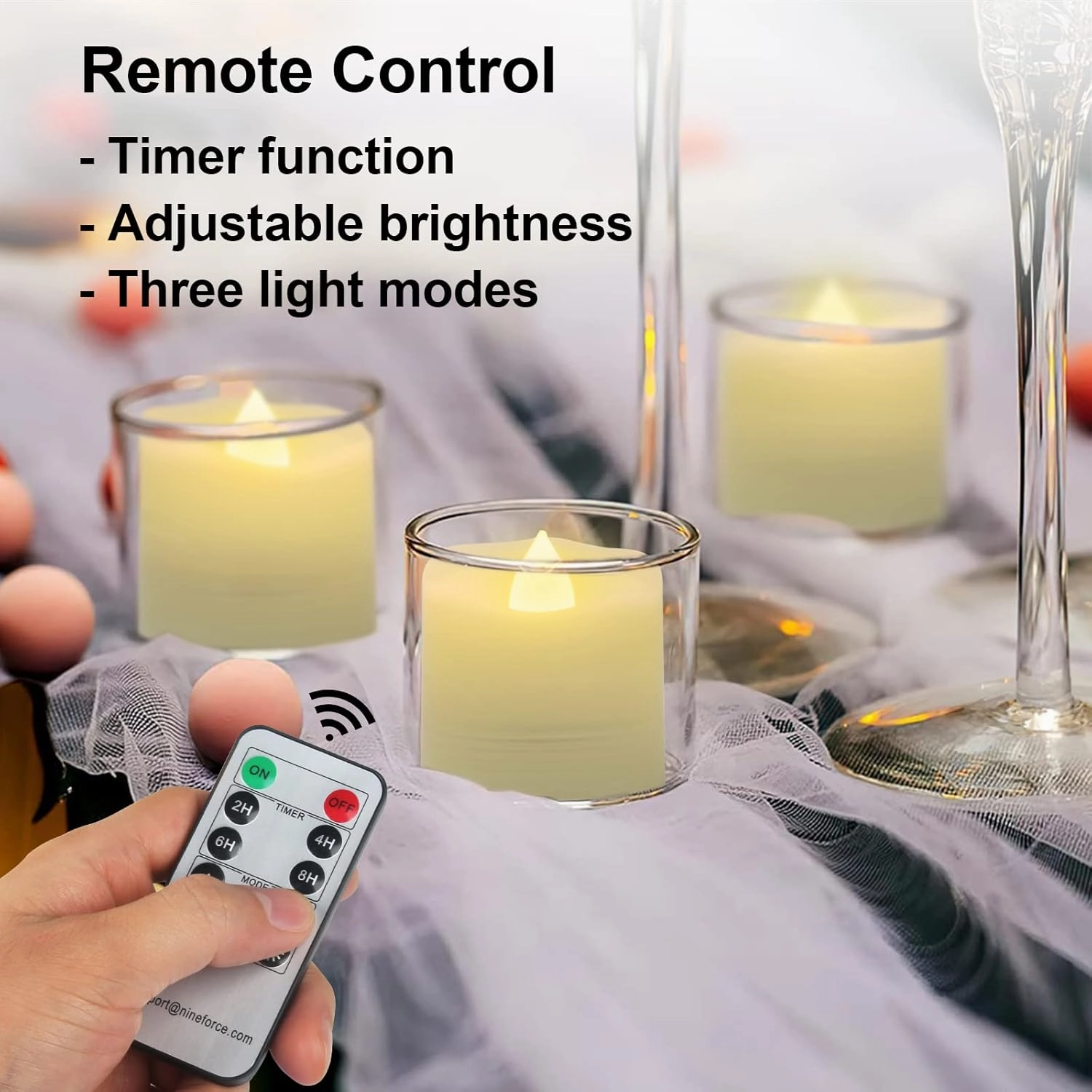 Tea Lights Battery Operated Candles with Remote Flameless Votive Candle LED Tea Light with Timer, Realistic Flickering Tealights Fake Candle Holiday Decoration Battery Remote Candles (12 Set x 1.3")