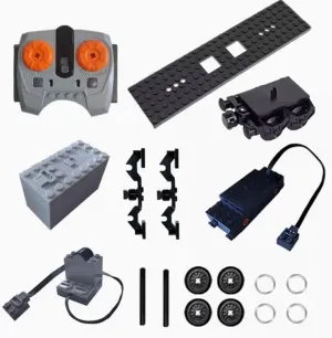 Technik Train Power Functions Set Remote Control Motor Battery Box Kit for Train Refit Accessories Kit