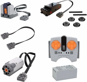 Technik Power Functions Set, Technik Remote Control Train Motor Battery Box, Train Refit Accessories Compatible with 8881 8883 8293 Bricks Building Kit