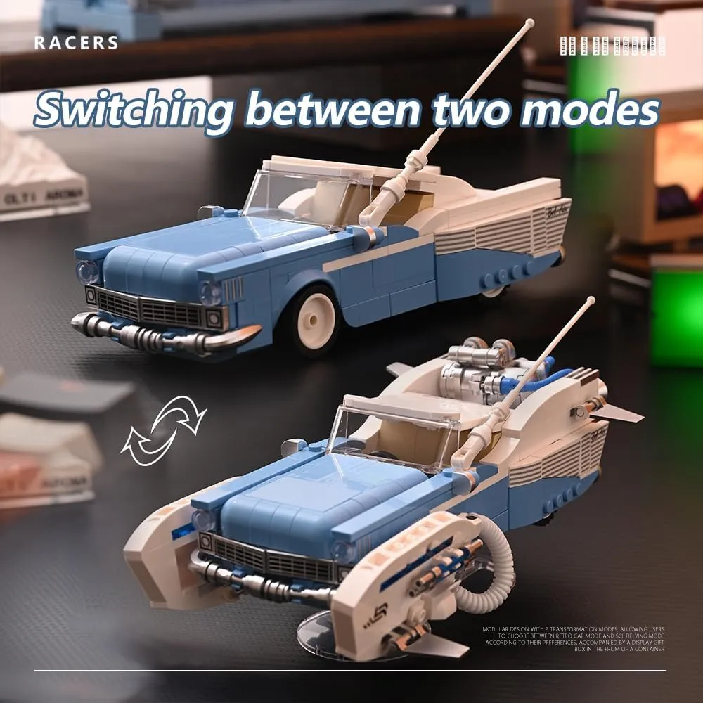 Technology Car Building Kit, 589 Pieces Sports Toy, Model Car Collection with Container Display Box